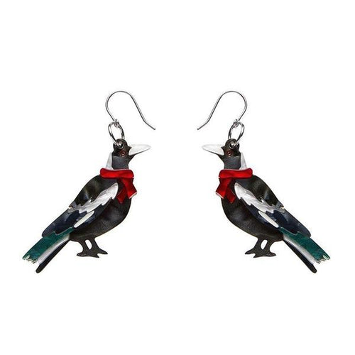 Erstwilder - Seasonal Songbird Magpie Earrings (2021) - 20th Century Artifacts