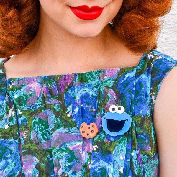 Erstwilder - Sesame Street - Cookie Monster Brooch (2019) - 20th Century Artifacts