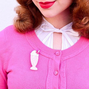 Erstwilder - Shake Rattle and Roll! Brooch (2020) pink - 20th Century Artifacts