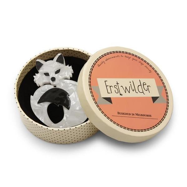 Erstwilder - She's So Foxy Brooch (2017) white - 20th Century Artifacts
