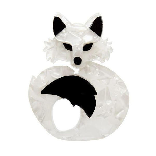Erstwilder - She's So Foxy Brooch (2017) white - 20th Century Artifacts