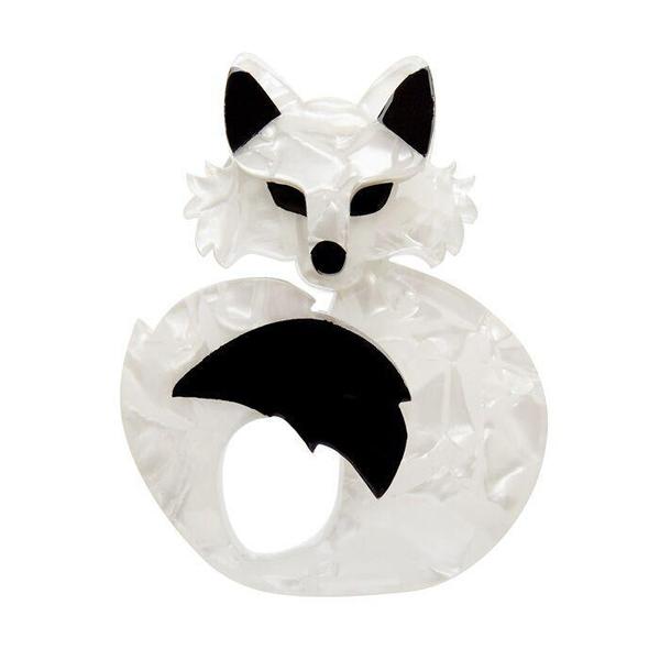 Erstwilder - She's So Foxy Brooch (2017) white