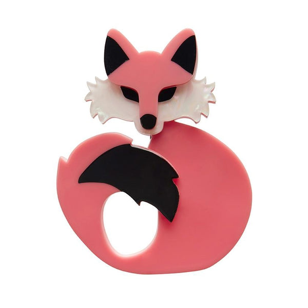 Erstwilder - She’s So Foxy Brooch (2022) pink - 20th Century Artifacts