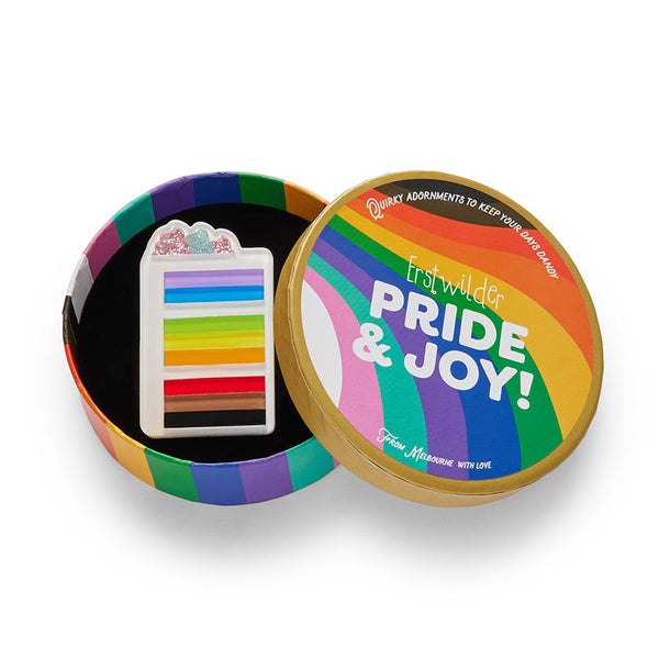 Erstwilder - Slice of Pride Cake Brooch - 20th Century Artifacts