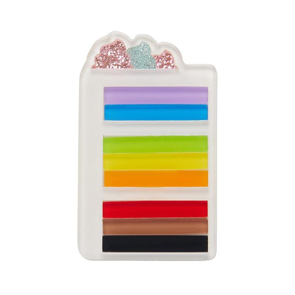 Erstwilder - Slice of Pride Cake Brooch - 20th Century Artifacts