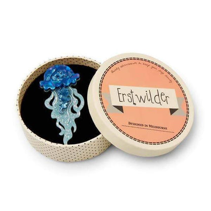 Erstwilder - Slippin' Under Jellyfish Brooch (2018) blue - 20th Century Artifacts