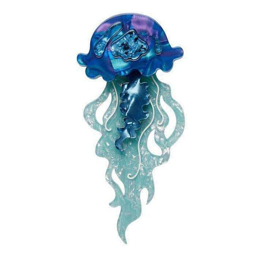Erstwilder - Slippin' Under Jellyfish Brooch (2018) blue - 20th Century Artifacts