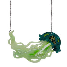 Load image into Gallery viewer, Erstwilder - Slippin&#39; Under Jellyfish Necklace (green) - 20th Century Artifacts