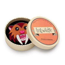Load image into Gallery viewer, Erstwilder - Smilodon Smiles Sabre Tooth Tiger Brooch (2016) - 20th Century Artifacts