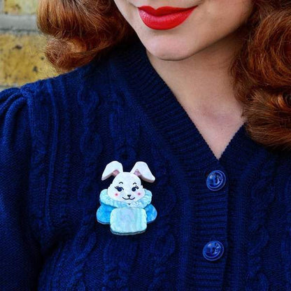 Erstwilder - Snuggly Buffy Bunny Brooch - 20th Century Artifacts