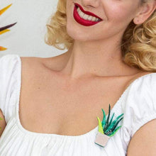 Load image into Gallery viewer, Erstwilder - Soothing Sprigs Aloe Vera Brooch - 20th Century Artifacts