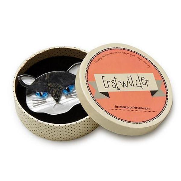 Erstwilder - Sour Puss Grumpy Cat Brooch (2016) - 20th Century Artifacts