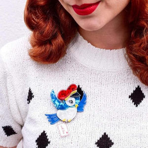 Erstwilder - Special Delivery Bluebird Brooch (2020) - 20th Century Artifacts