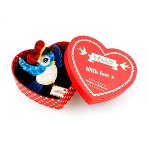 Erstwilder - Special Delivery Bluebird Brooch (2020) - 20th Century Artifacts