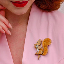 Load image into Gallery viewer, Erstwilder - Squirrel Nutkin Brooch 2019 - 20th Century Artifacts
