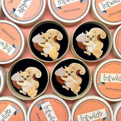 Erstwilder - Squirreled Away Brooch (2019) - 20th Century Artifacts