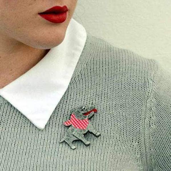 Erstwilder - Staffy Stan Stafforshire Terrier Brooch (2015) - 20th Century Artifacts