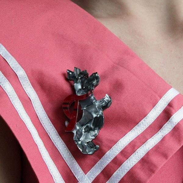 Erstwilder - Stand Scottie, Stand! Dog Brooch (2016) - 20th Century Artifacts