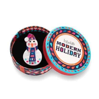 Erstwilder - Stay Frosty, Snowman Brooch (2022) - 20th Century Artifacts