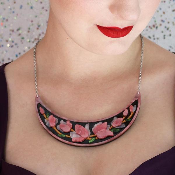 Erstwilder - Steel Magnolias Necklace (pink) (2021) - 20th Century Artifacts