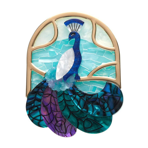 Erstwilder - Stile Liberty Peacock Brooch - 20th Century Artifacts