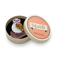 Load image into Gallery viewer, Erstwilder - Studious Snow Owl Brooch (2018) - 20th Century Artifacts