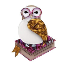 Load image into Gallery viewer, Erstwilder - Studious Snow Owl Brooch (2018) - 20th Century Artifacts