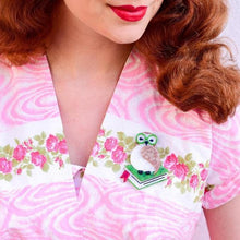 Load image into Gallery viewer, Erstwilder - Studious Snow Owl Brooch (2020) - 20th Century Artifacts