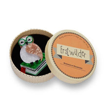 Load image into Gallery viewer, Erstwilder - Studious Snow Owl Brooch (2020) - 20th Century Artifacts