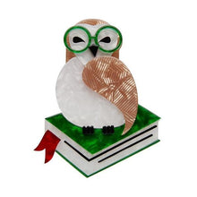 Load image into Gallery viewer, Erstwilder - Studious Snow Owl Brooch (2020) - 20th Century Artifacts