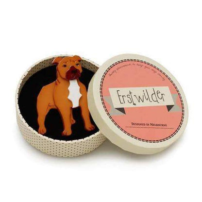 Erstwilder - Sturdy Staffordshire Dog Brooch - 20th Century Artifacts