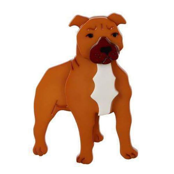 Erstwilder - Sturdy Staffordshire Dog Brooch - 20th Century Artifacts