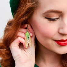 Load image into Gallery viewer, Erstwilder - Summer Songstress Cicada Beetle Earrings (2020) - 20th Century Artifacts