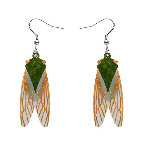 Erstwilder - Summer Songstress Cicada Beetle Earrings (2020) - 20th Century Artifacts