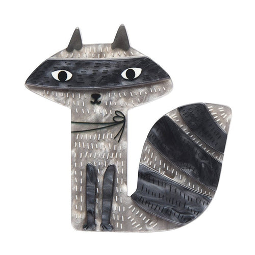 Erstwilder - Sunday Raccoon Brooch (Terry Runyan 1) - 20th Century Artifacts