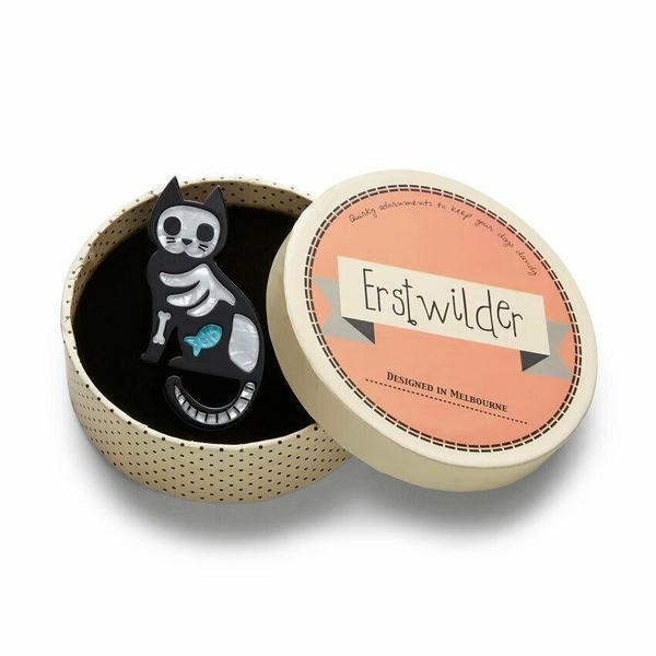 Erstwilder - Tabby Tombstone Brooch (2018) blue - 20th Century Artifacts