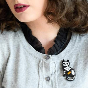 Erstwilder - Tabby Tombstone Brooch 2019 (orange) - 20th Century Artifacts