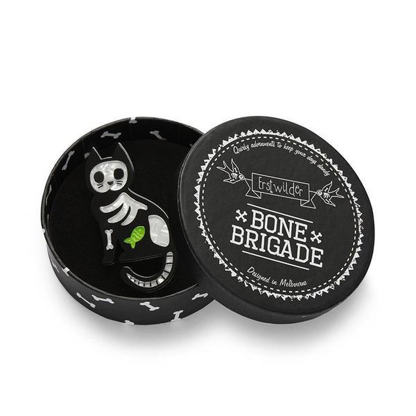 Erstwilder - Tabby Tombstone Brooch (2020) green - 20th Century Artifacts