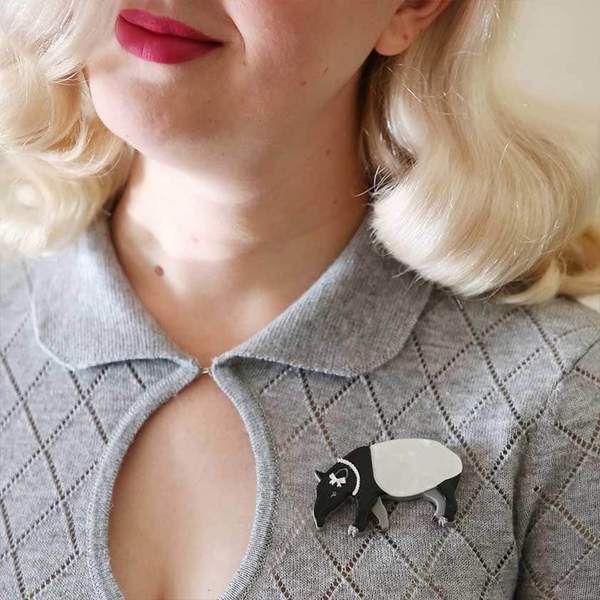 Erstwilder - Tabitha the Tapir Brooch (2018) - 20th Century Artifacts