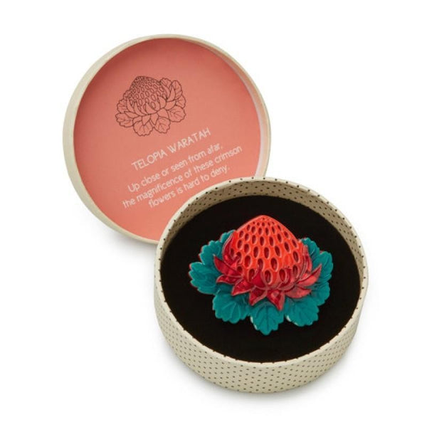 Erstwilder - Telopea Waratah Brooch (2015) - 20th Century Artifacts