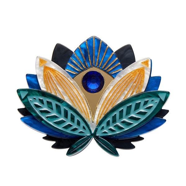 Erstwilder - The Blue Lotus Brooch - 20th Century Artifacts