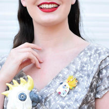 Load image into Gallery viewer, Erstwilder - The Comical Cockatoo Brooch (Pete Cromer) (2019) - 20th Century Artifacts