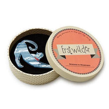 Load image into Gallery viewer, Erstwilder - The Dev Stretch Cat Brooch (2016) - 20th Century Artifacts