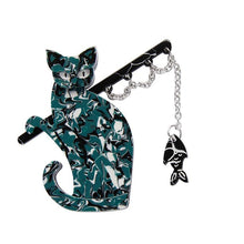 Load image into Gallery viewer, Erstwilder - The Famous Fishing Cat Brooch (2021) - 20th Century Artifacts