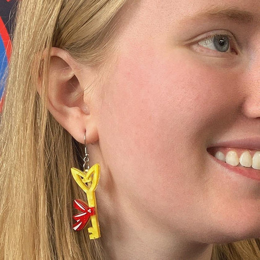 Erstwilder - The Golden Key Drop Earrings - 20th Century Artifacts