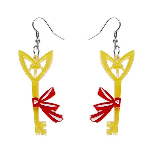 Erstwilder - The Golden Key Drop Earrings - 20th Century Artifacts