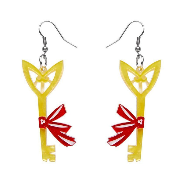Erstwilder - The Golden Key Drop Earrings - 20th Century Artifacts