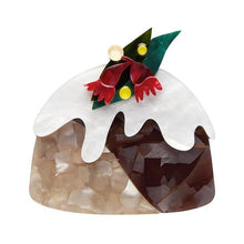 Load image into Gallery viewer, Erstwilder - The Good Pud Christmas Pudding Brooch (2021) - 20th Century Artifacts
