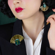 Load image into Gallery viewer, Erstwilder - The Heart of Egypt Scarab Brooch - 20th Century Artifacts