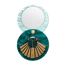 Load image into Gallery viewer, Erstwilder - The Heart of Egypt Scarab Mirror Compact - 20th Century Artifacts